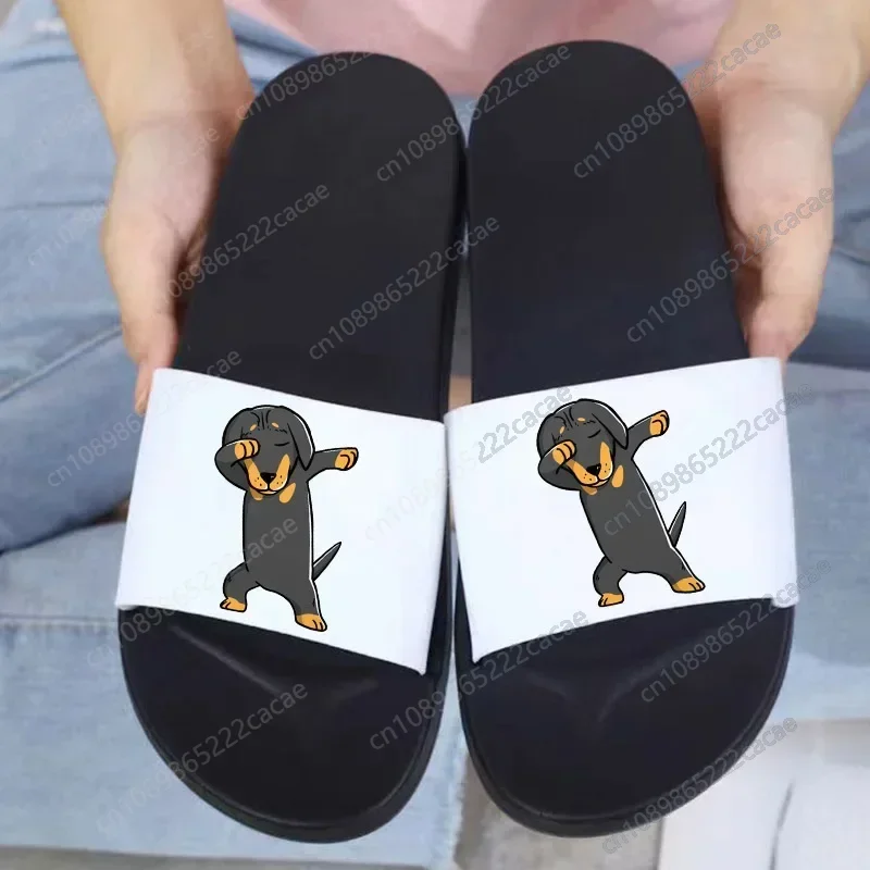 

Dachshund dog cartoon Women Slippers Summer Soft EVA Couples Indoor Bathroom Slipper Home Floor Shoes Female Male Fashion Slides