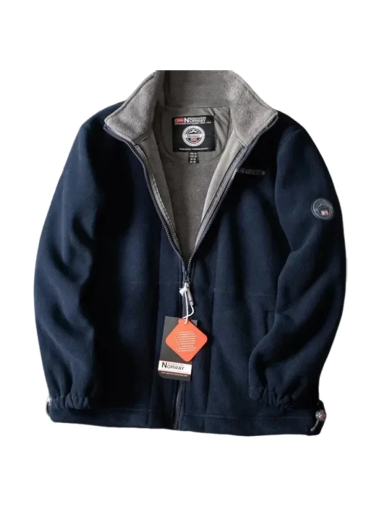 

Men's Fashionable Fleece-Lined Warm Coat New Autumn/Winter Commuter Jacket Windproof Jacket with Elastic Cuffs Slim Fit Jacket