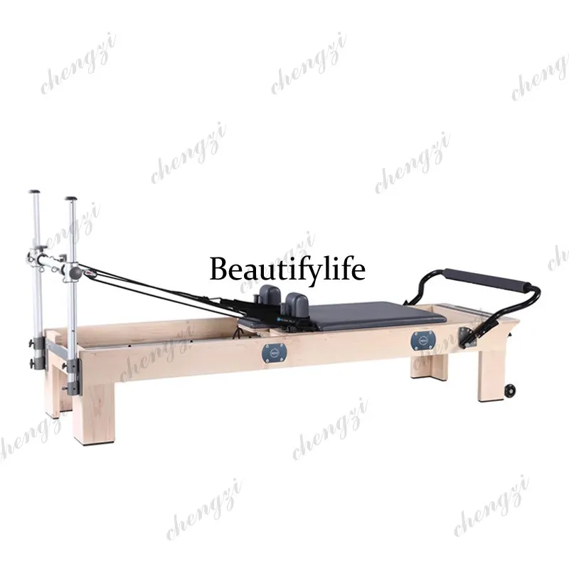 A85 Pilates Core Bed Large Equipment White Maple Classic Wood Flat Bed Yoga Equipment