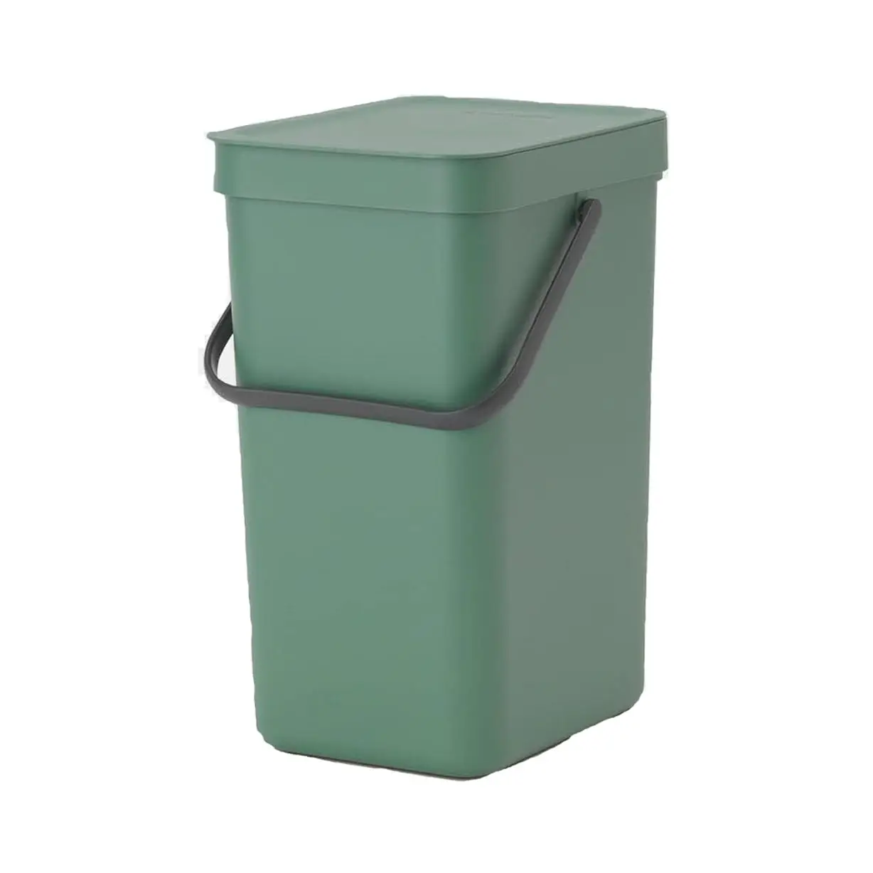 

Space-Efficient 3.2-Gallon Recycling Trash Can with Removable Stay-Open Lid, Easy-Clean Plastic Kitchen Can Without Nooks and