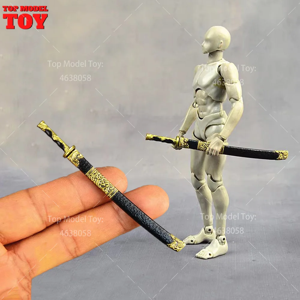 1/12 Scale Miniature Weapon Alloy Micro Knife Mini Sword Model fit 6'' Female Male Soldier Sabre Action Figures Body Dolls