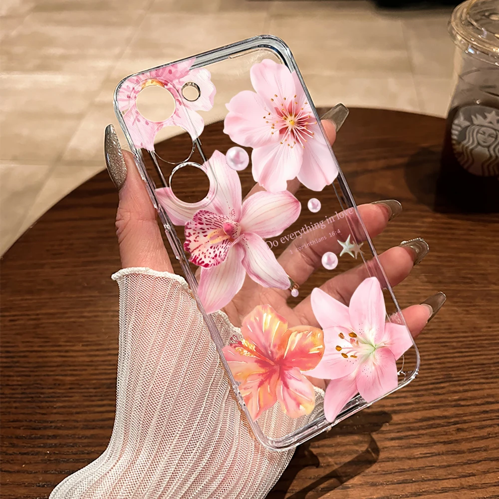 Kirschblüten-Hülle für Samsung Galaxy S26 S25 S24 S23 Ultra S22 S21Plus FE A57 A56 A55 A54 A53 A36 A35 A34 5G Transparente Schutzhülle – Detail 8