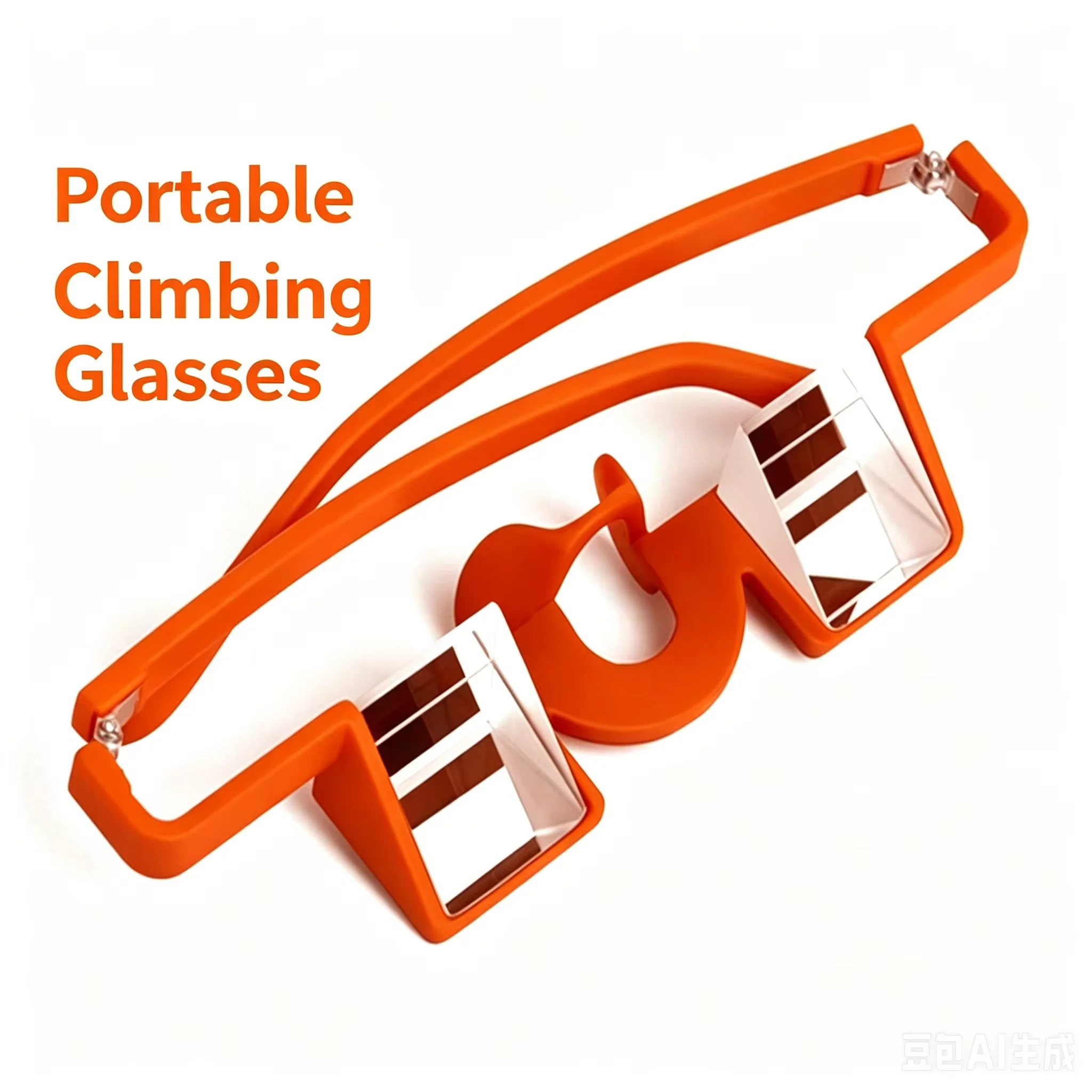 Outdoor Rock Climbing Mountaineering Glasses Zipper Hook‑on Portable Lightweight Upright View Sports Eye‑Protection Refraction G