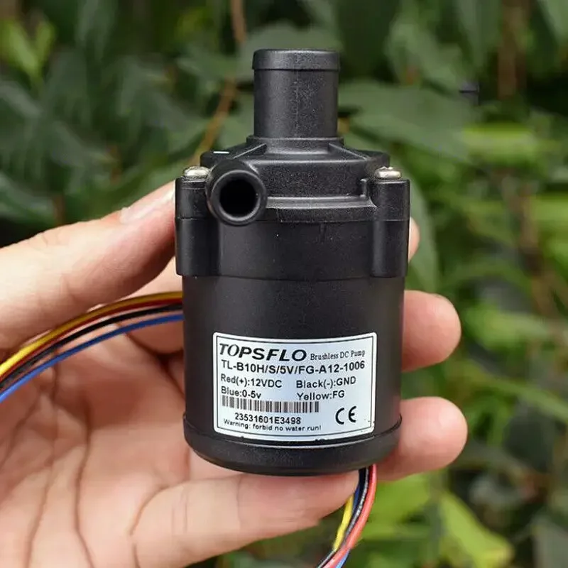 TOPSFLO DC 12V Large Flow High Power Mini Brushless Water Pump Submersible Centrifugal Fountain Pump PWM PPE High temperature