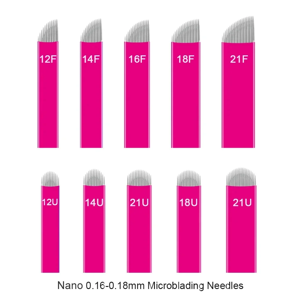 

50/100pcs 0.16/0.18mm Tebori Blades Microblading Needles Permanent Makeup Eyebrow Tattoo Microblade Manual Tattoo Pen Supplies