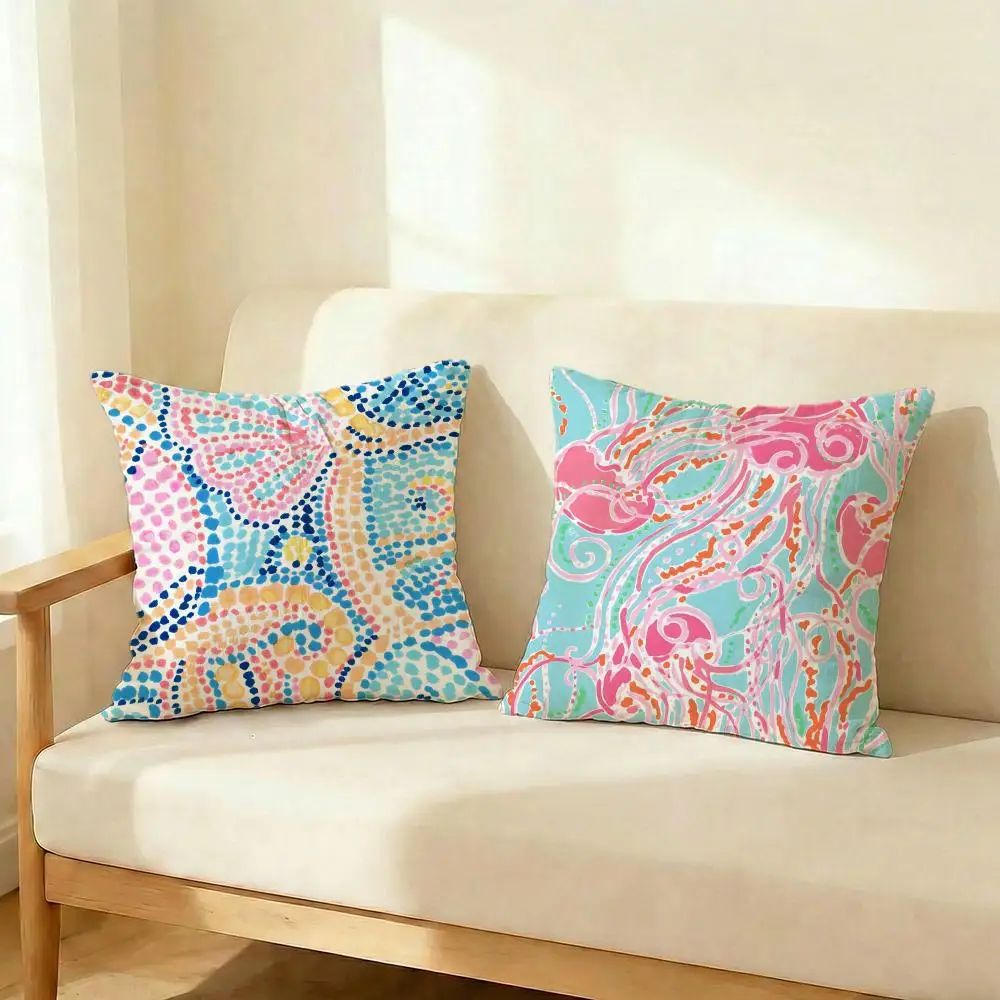 Fashion Lilly Pulitzer Cushion Cover Decorative Cushions Covers Cover Sofa Pillow Pillowcase