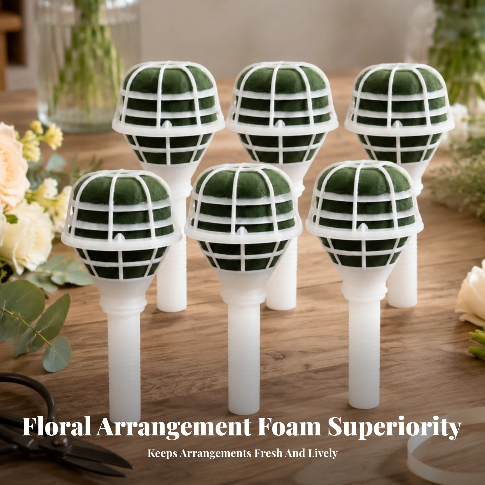 

6 Pieces Foam Bouquet Holder Flower Arranging Wedding Supply