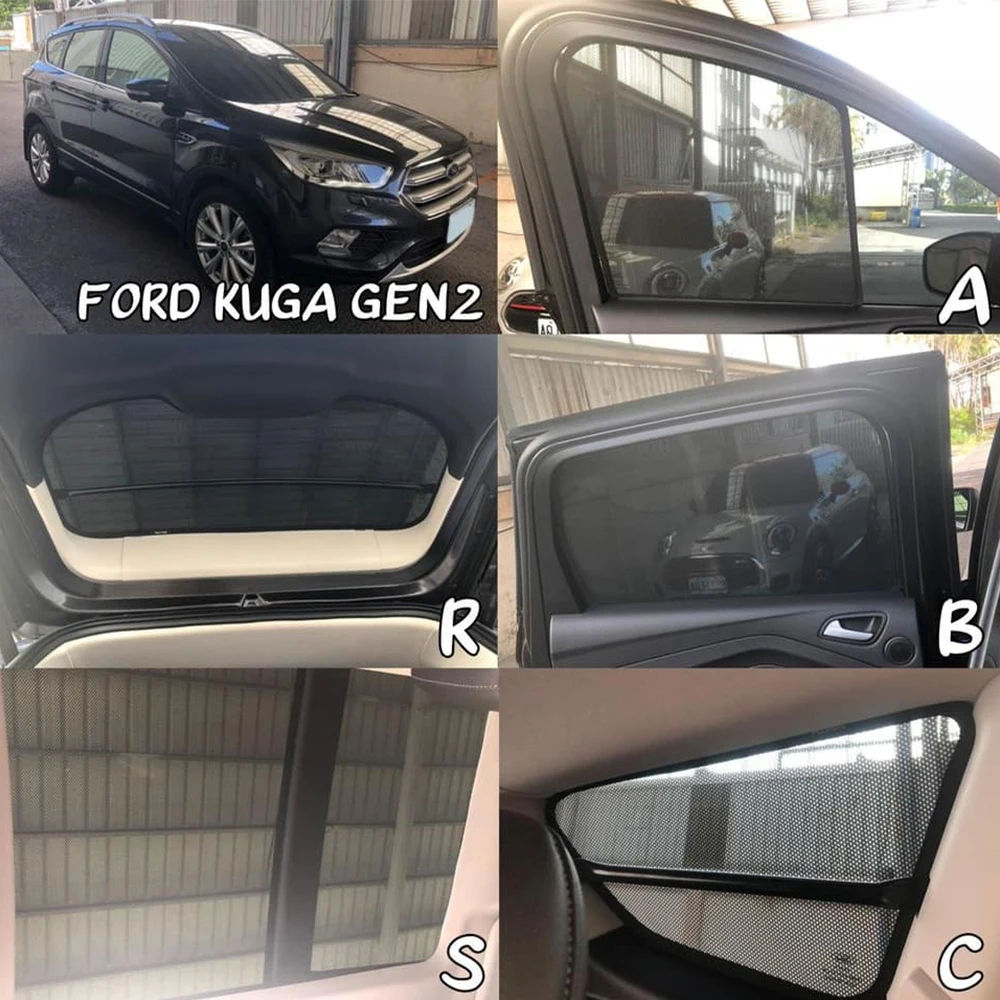 

For Ford Kuga Escape 2013-2018 2019 Car Sun Visor Accessories Window Windshield Cover Sunshade Curtain Mesh Shade Blind Custom