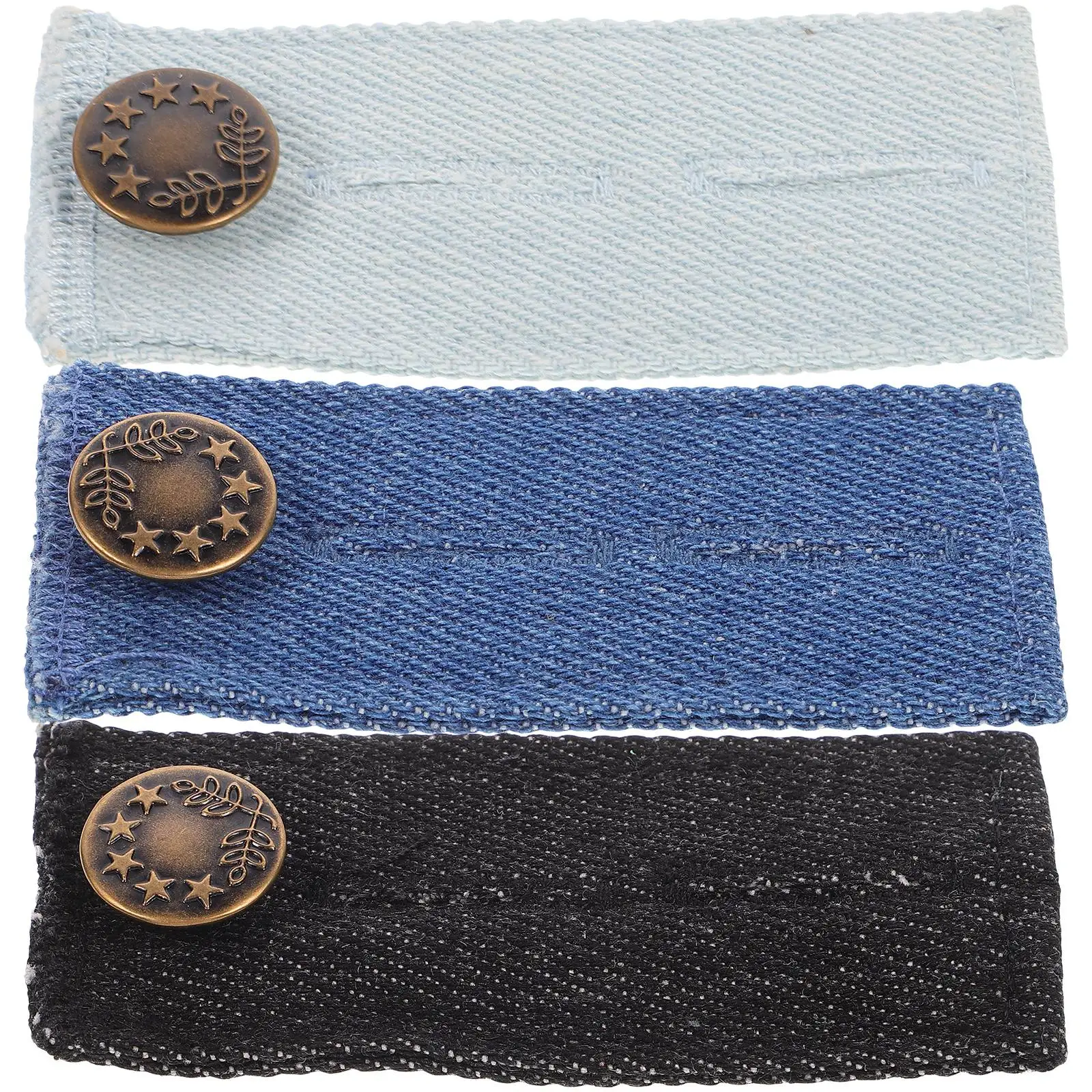 

3 Pack Waistband Extenders Double Hook Belt Bridge for Men Women Jeans Repair Pants Button Expanders