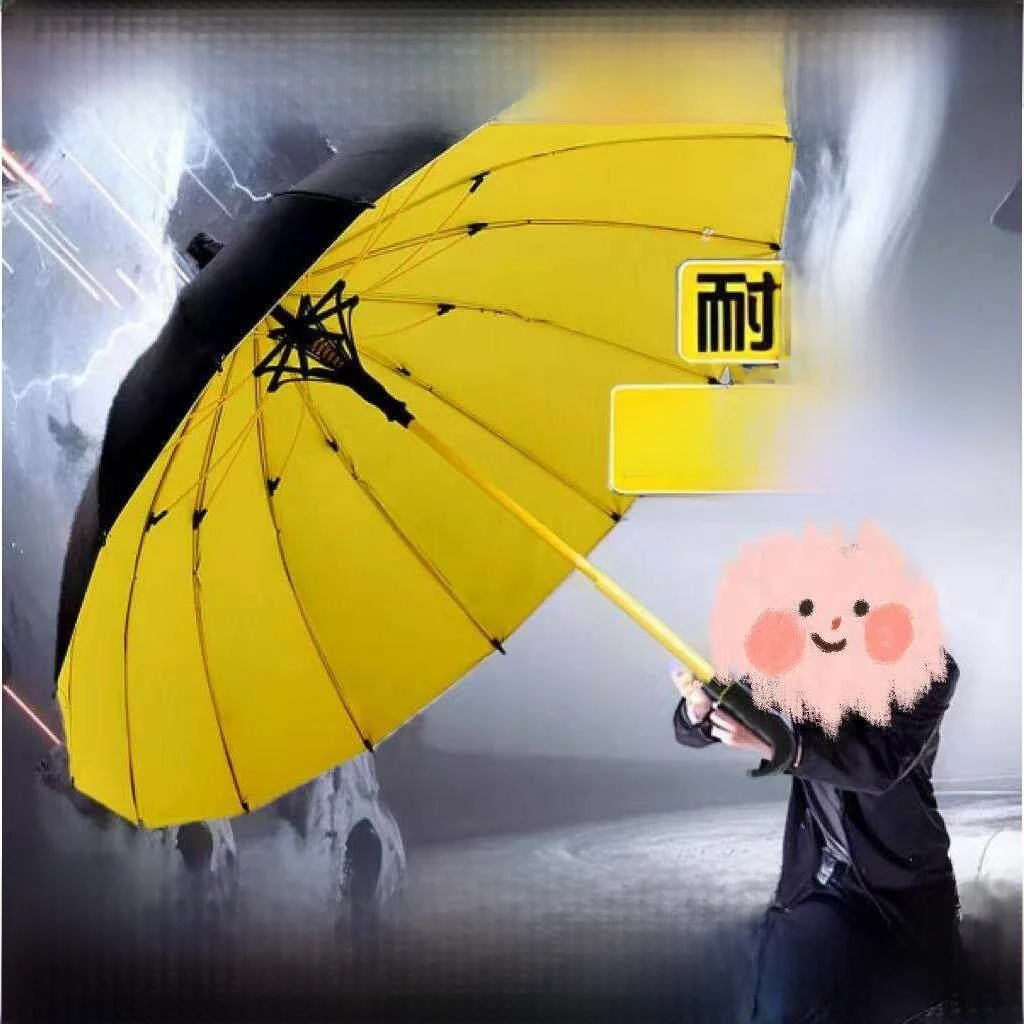 

Long Handle Golf Umbrella Black Rubber Waterproof Sturdy Windproof Large Size Sunshade And Rainproof Carrying Umbrella for Women