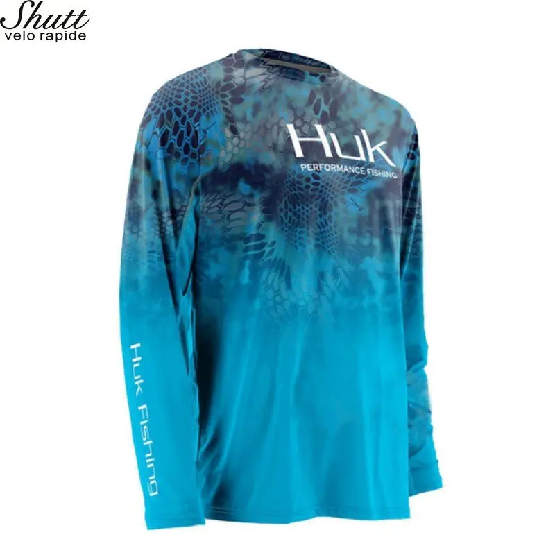 HUK Fishing Shirts Long Sleeve Uv Protection Clothing Mens Outdoor Summer Jersey Upf 50 Clothes Performance Breathable Fishing