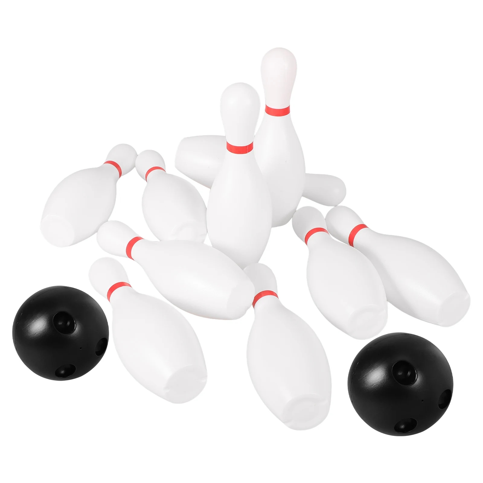 

15CM Bowling Toy Set Kids Large Plastic Balls Black Miniature Smooth H Eye Coordination Sports Learning bowling balls