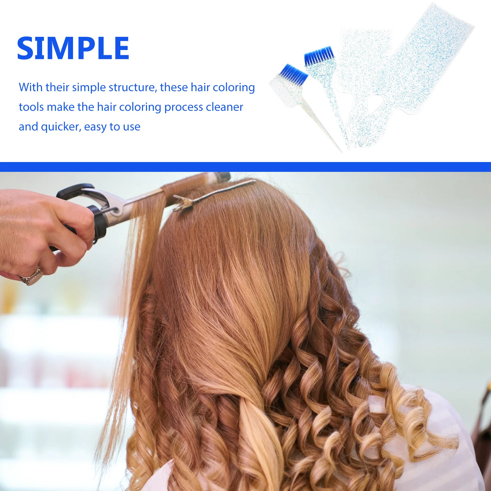 

1 set Hair Dyeing Tools Highlighting Foiling Board Salon Color Brush Portable Styling Dye Comb Kit Coloring Supplies