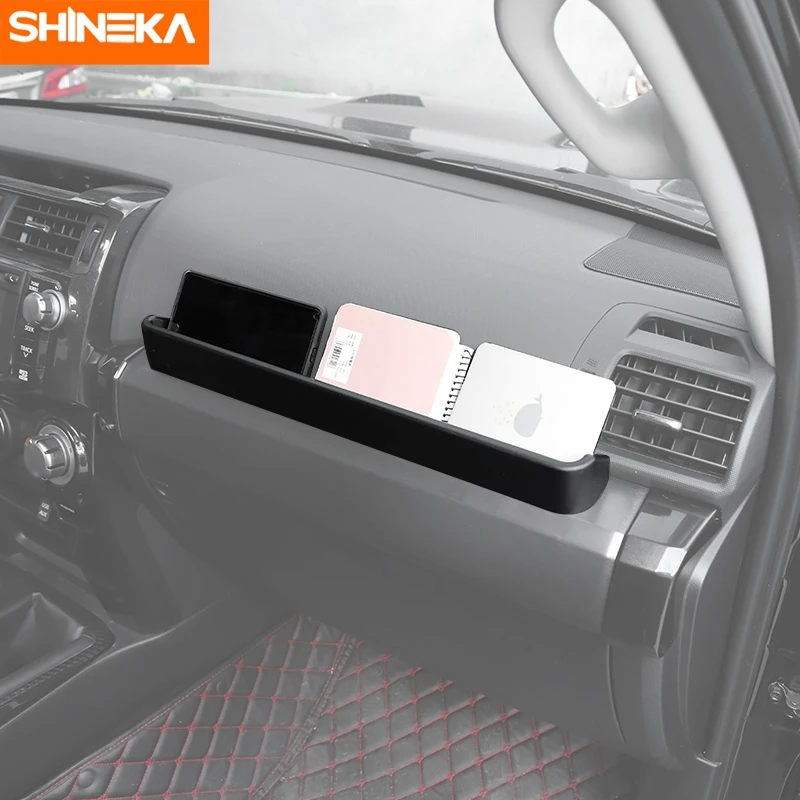 SHINEKA Car Co-Pilot Armrest Grab Handle Storage Box Passenger Organizers For 4Runner 2014 Up Interior Accessories ABS Black