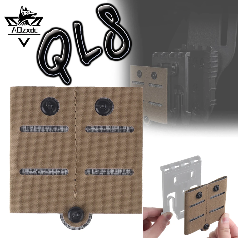 Tactical QLS Adapter Accessories Airsoft MOLLE System Quick Insert Mounting Laser-Cut Mounting Space for CS Hunting Shooting