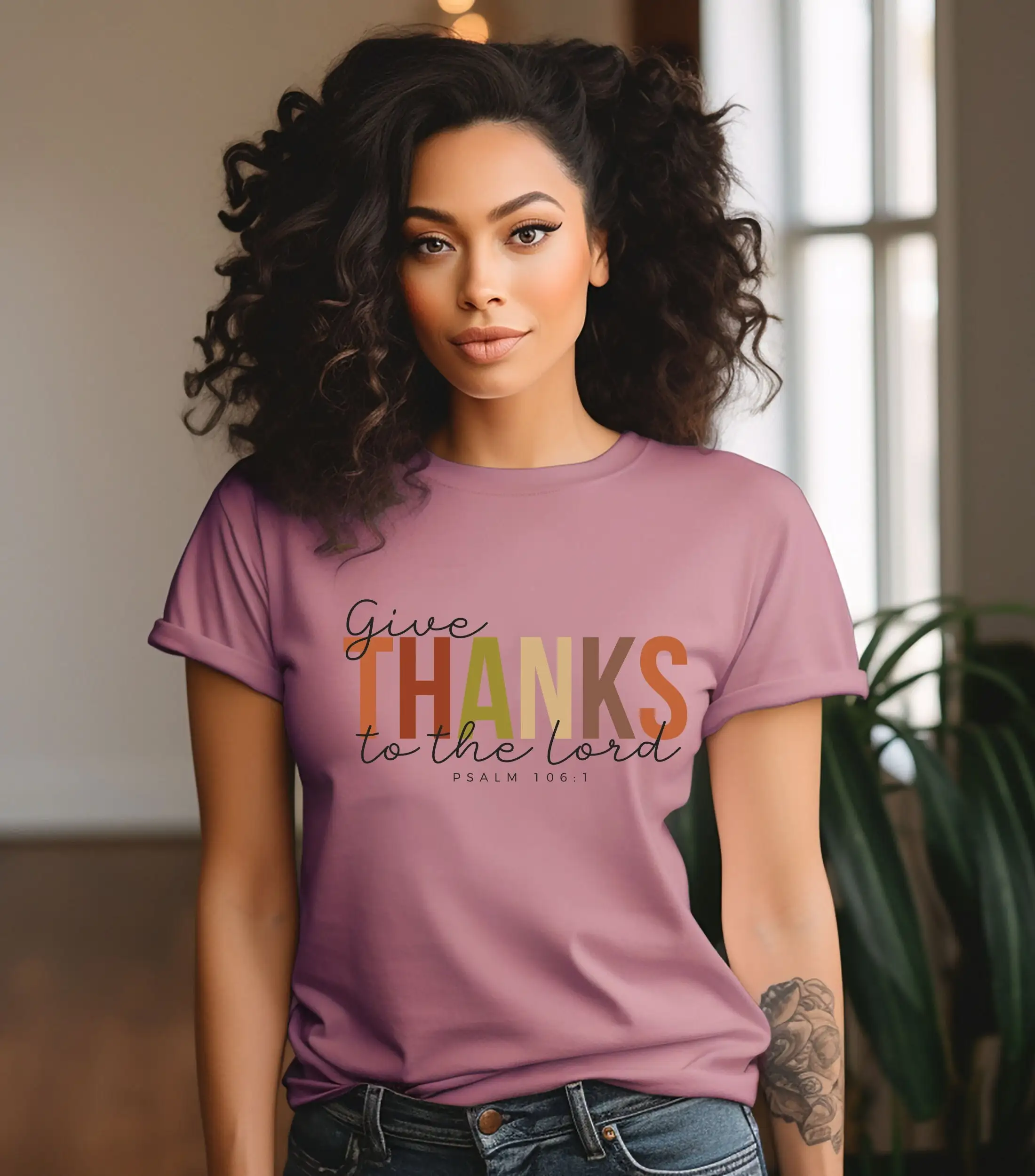 Give Thanks To The Lord Sweat T Shirt For Thanksgiving Bible Verse Quote Christian Psalm 106 Bibleversequote