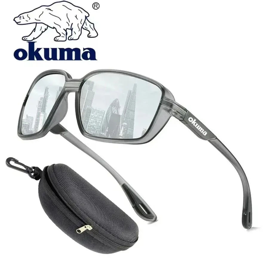 نظارات شمسية مستقطبة من OKUMA UV400 للجنسين للصيد في الهواء الطلق وصيد الأسماك وركوب الدراجات والقيادة