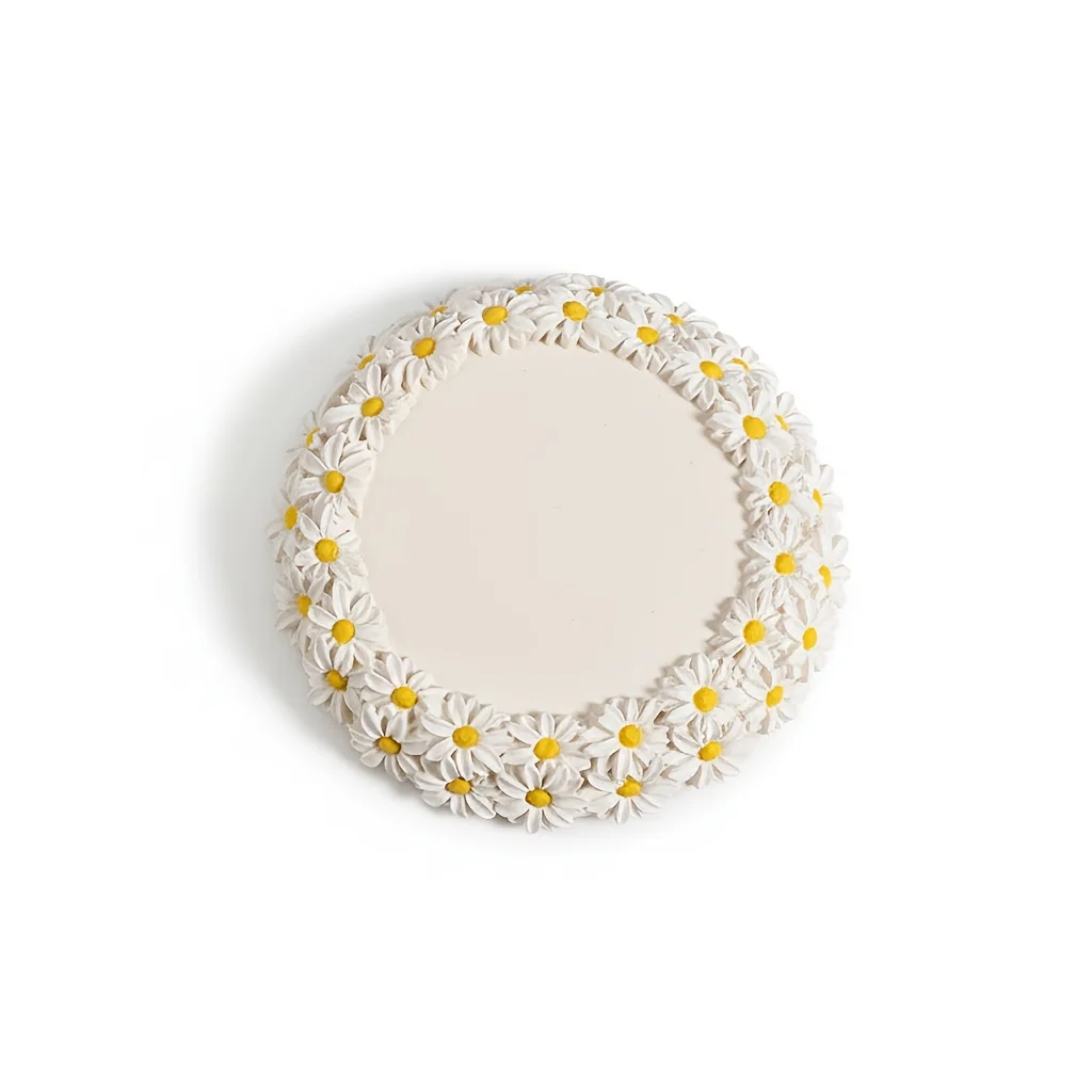 Silikonharzform für Gänseblümchen-Tablett-Kerzenhalter, Feiertagsgeschenke, Harz-Gips-Kunsthandwerk, Geschenke für Bastler, Gießformen