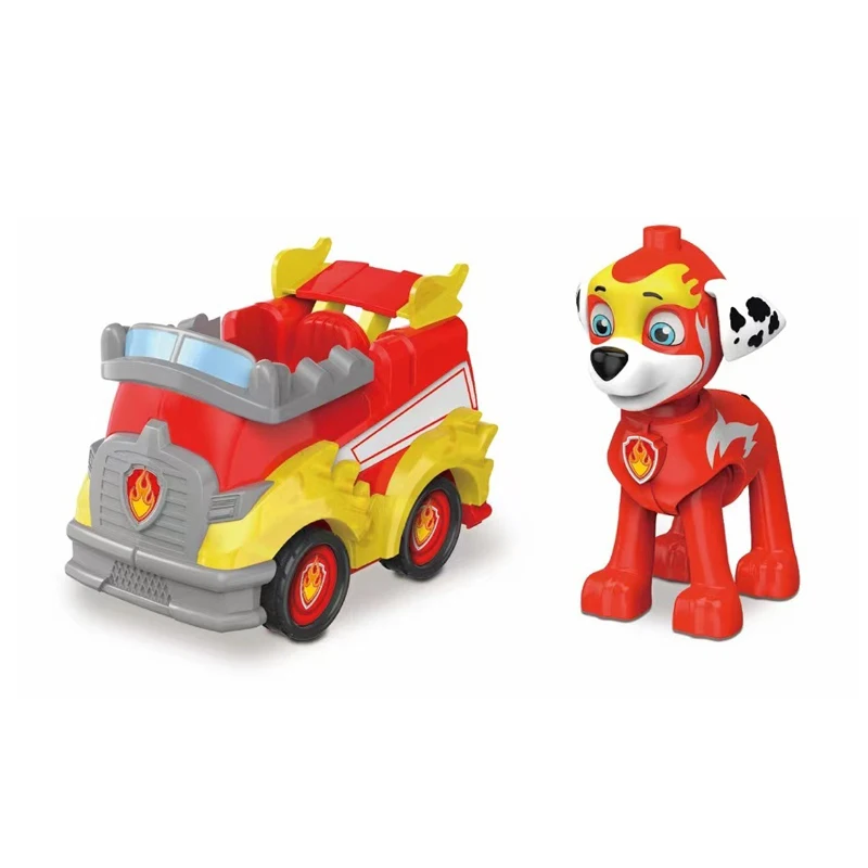 Genuine Paw Patrol Mashall Chase Skye Rubble Cartoon Model Car Block Castle Compatible Brick Figure Children Birthday Toys Gifts