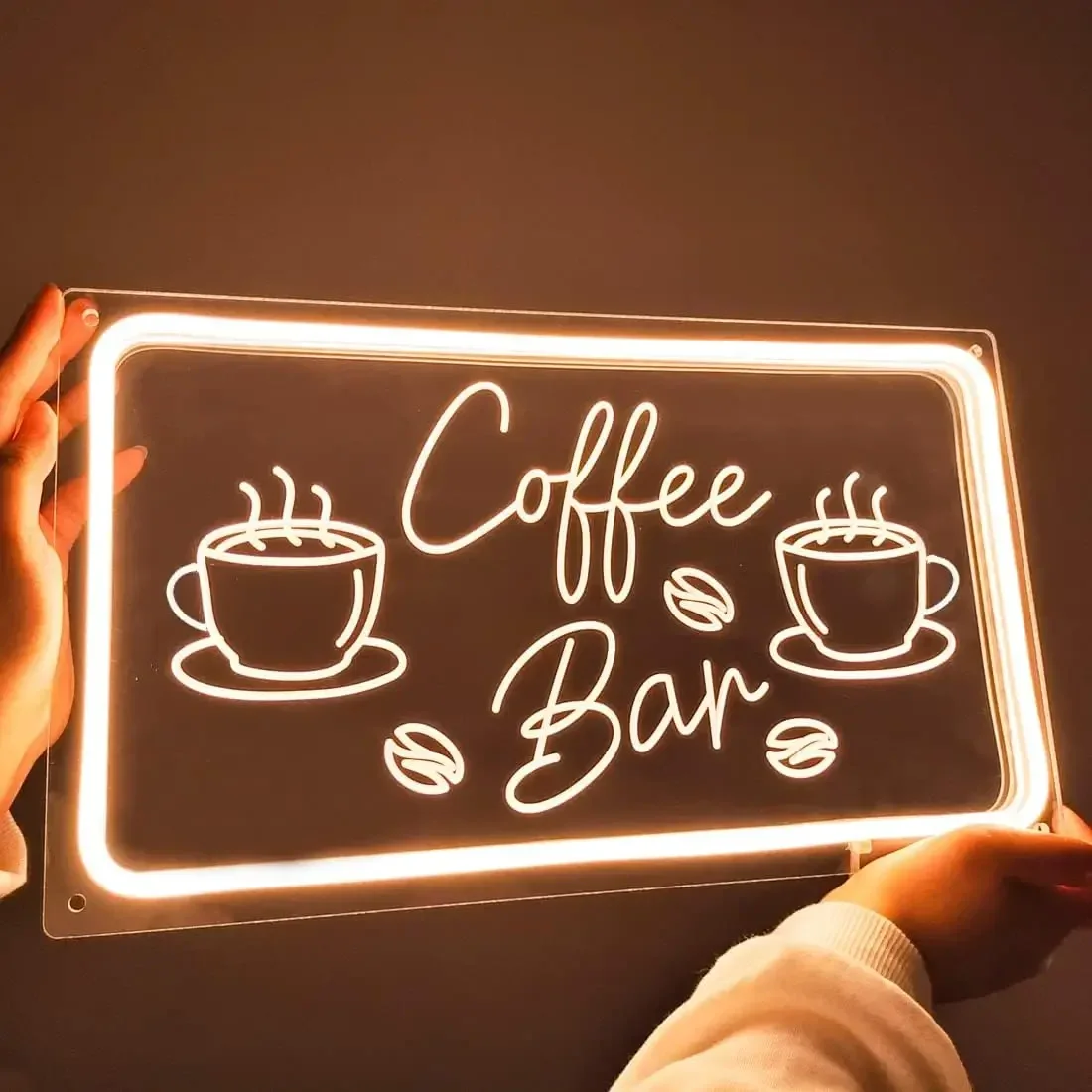 Coffee Bar Neon Sign Light for Restaurant Coffee Shop Cafe Bar Beer Pub Store Ad Display LED Home Birthday Party Wall Sign Decor