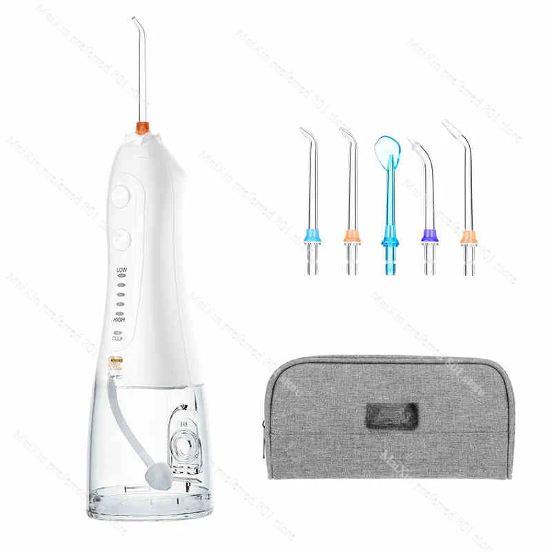 Oral irrigator USB charging water dental drill dental spray 300ML water tank waterproof oral cleaner hf-6P