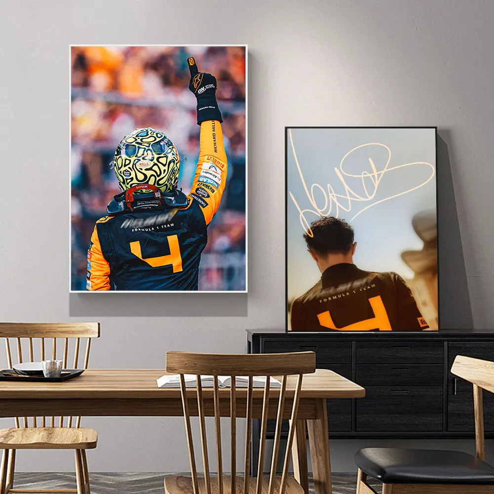 

Lando Norris F1 Formula 1 Portrait Poster Canvas Wall Art Home Decor British Racing Star Driver Artwork Champion Driver