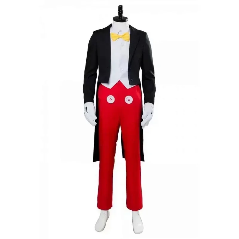 Mickey Cosplay Costume Adult Men Tuxedo Dinner Clothes Full Suit Uniform Halloween Cosplay Magician Costume