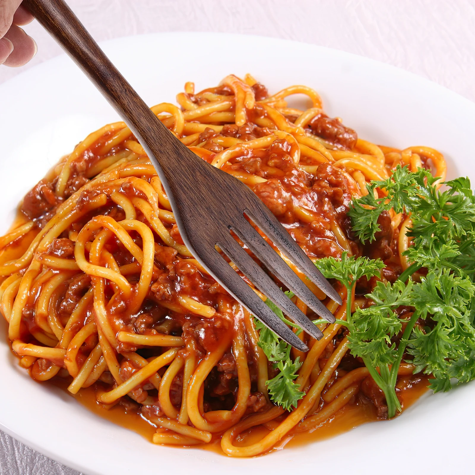 

4Pcs Wooden Forks Cooking Utensils Long Handle Natural Wood Kitchen Forks for Mixing Stirring Serving Wooden Cookware