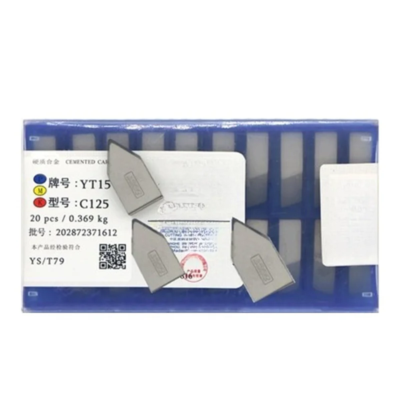 20PCS YT5 / YT15 / YT14 / YG8 / YW1 / YW2 / YG6 C125 CNC Carbide Welding Blade Inserts Brazed Insert