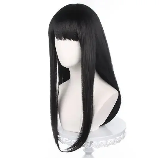 Anime Mitakka Assa schwarze lange gerade Perücke Cosplay Damenkostüm hitzebeständige Haarperücke für Party Halloween – Detail 3