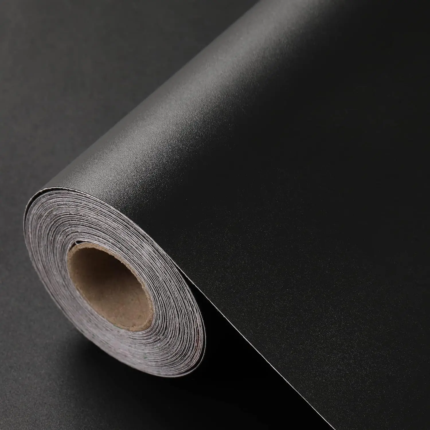 Verdikte matzwarte PVC zelfklevende folie - waterdicht contactpapier voor werkbladen, kasten, planken (verwijderbaar)