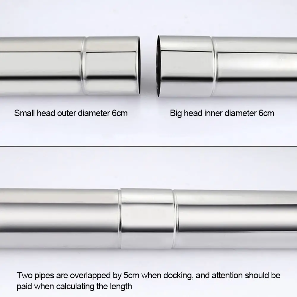 

Аксессуары для походной печи, удлинительная трубка дымохода из нержавеющей стали, диаметр 6 см, круглые трубы для печи, дымоходные трубы для кемпинга