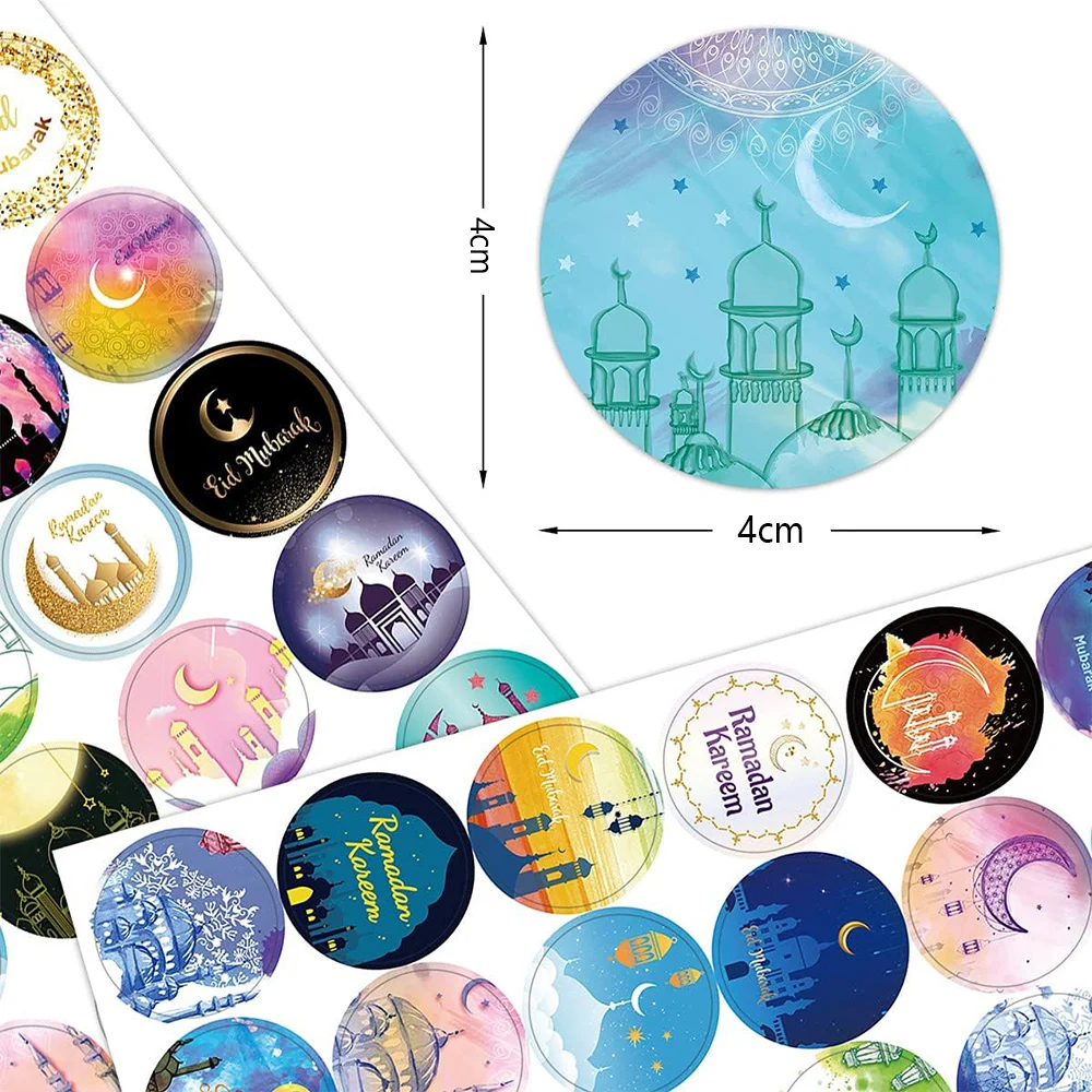 Ramadan Karem and Eid stickers Gift Tags Mubarak stickers for children