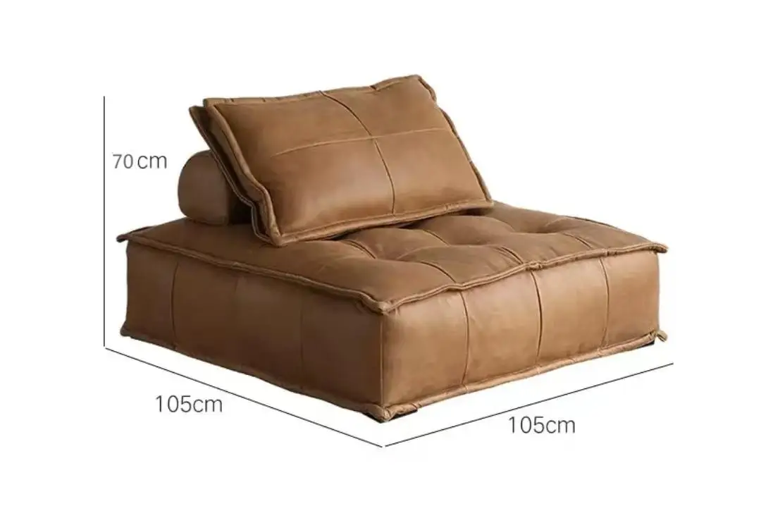 Living Room Sofa Lazy Square Sofa Leather Fabric Velvet Cloth  Modular Sectional Sofa