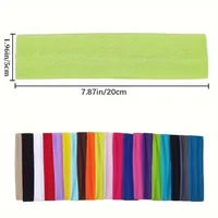 10 Pack Elastic Sports Headbands for Women Stretchy Candy-Colored Hairbands Fashion Sweatbands for Fitness Yoga Running Cycling - Image 2