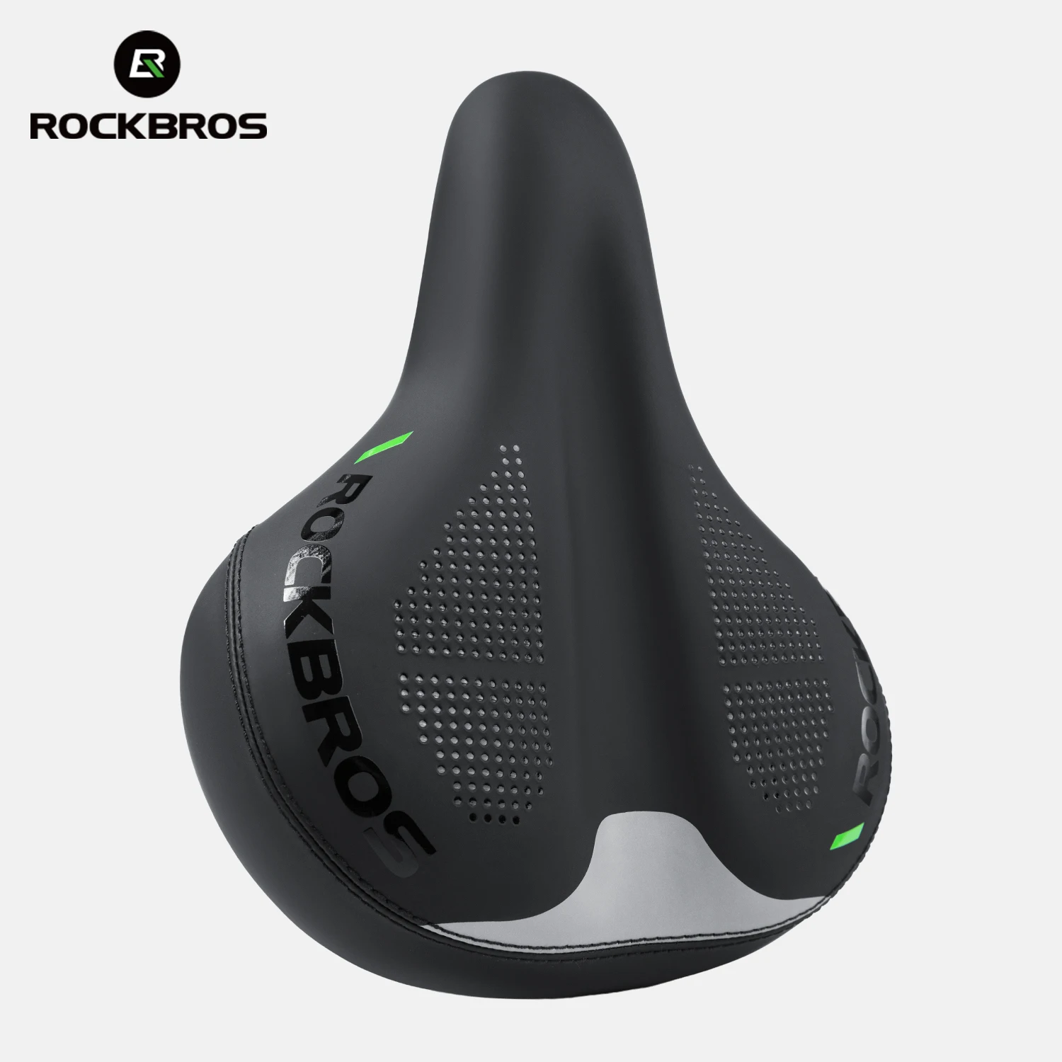 ROCKBROS Bicycle Airbag Seat Cushion Double Shock Absorption Hardness-adjustable Seat Saddle Non-slip Surface Comfortable Saddle