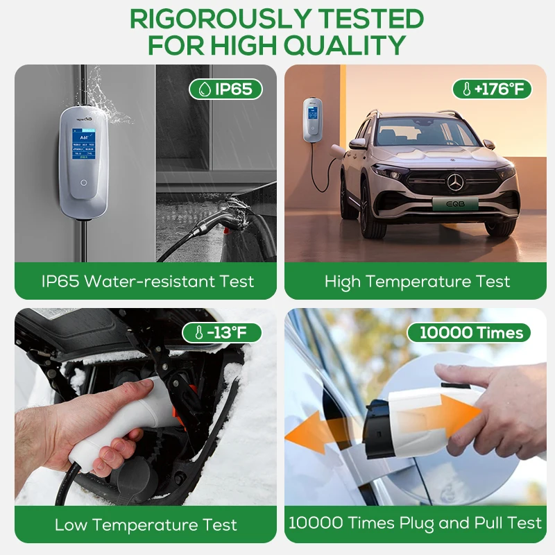 Ovrod 32A Wifi 3 المرحلة 22 كيلو واط شحن السيارة شنتشن Evse Home Fast Level 2 11Kw التيار المتناوب نوع 2 محطة 7Kw 22Kw شاحن Ev المحمول #4