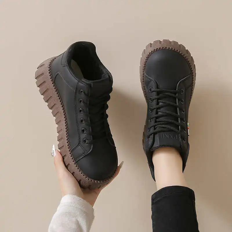 

Осенняя женская обувь на платформе, ботинки, походная прогулочная обувь, женские кроссовки, спортивные кроссовки, лучшая широкая обувь для косплея