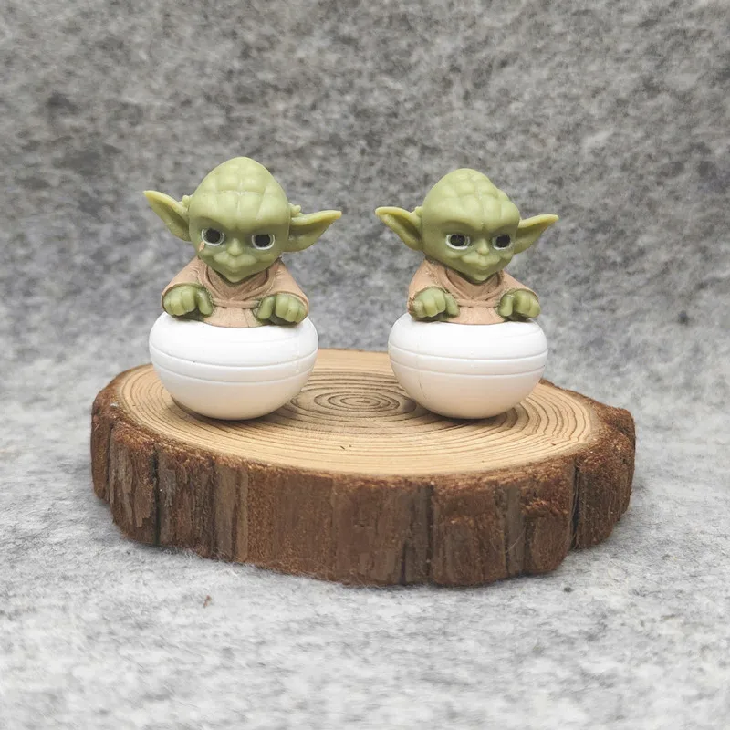 Cartoon Star Wars Figurine Kawaii Yoda Tumbler Roly-poly Toy Figures Model Collectible Children Hobby Doll Brinquedos Gift 3cm