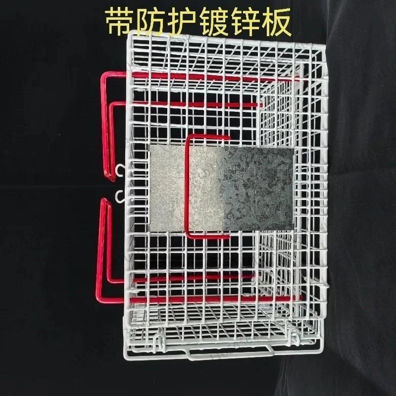 Anti-Scratch Portable Veterinary Restraint Cage, Metal Wire Crate for Dog Cat Bath Injection Animal Clinic Rescue