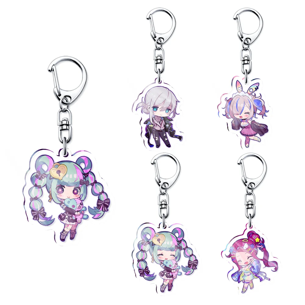 Anime Hookah Haze 6cm Toru Sumiki Kokoro Meigetsuin Amu Aigami acrílico gato llavero colgante Decoración
