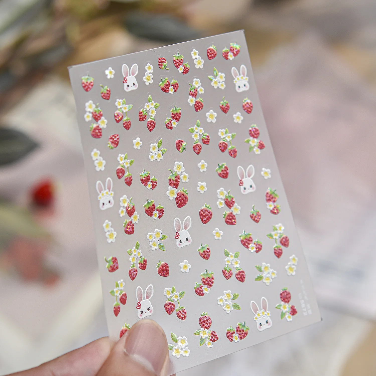 Sanfte florale 5D Nagelkunst-S – Nail Art Strawberry Bewertung und Preis