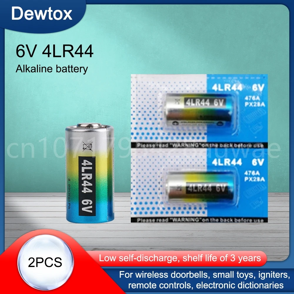 2PCS 6V 4LR44 Alkaline Batteries for Dog Training Shock Collars Beauty Pen A544V 4034PX PX28A L1325 4AG13 544 4A76