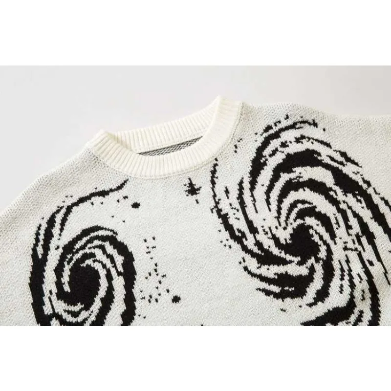 Deeptown Y2K Women Sweater Vintage Ripped Harajuku Korean Fashion Knitted Pullovers Oversize Cotton Knitwear Jumper Hip Hop