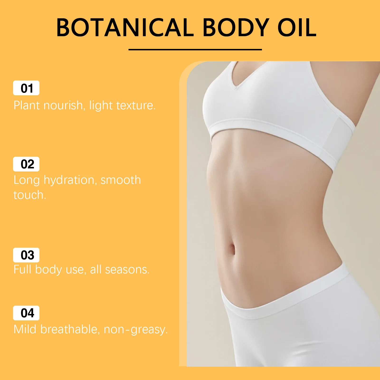 Botanical Body Oil Lightweight Moisturizer Relief Skin Seasonal Dryness Improve Dryness Nourishing Hydrating Smoothing Skin Care
