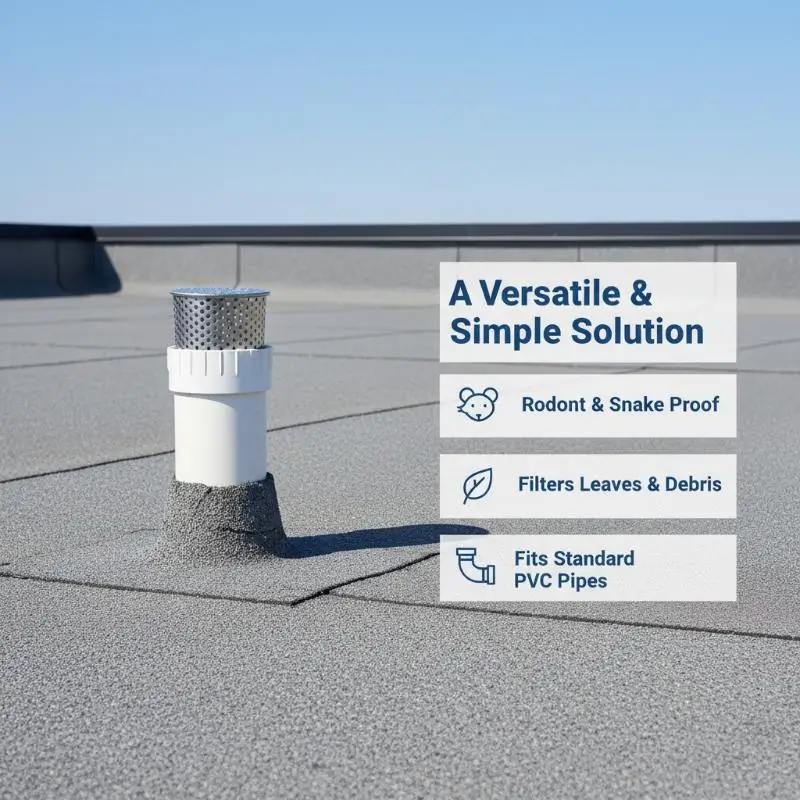 Rooftop Floor Drain Cover 1Pcs Anti Rodent Anti Blocking Outer Filter Strainer Durable for Roof Gutter Outdoor Drain