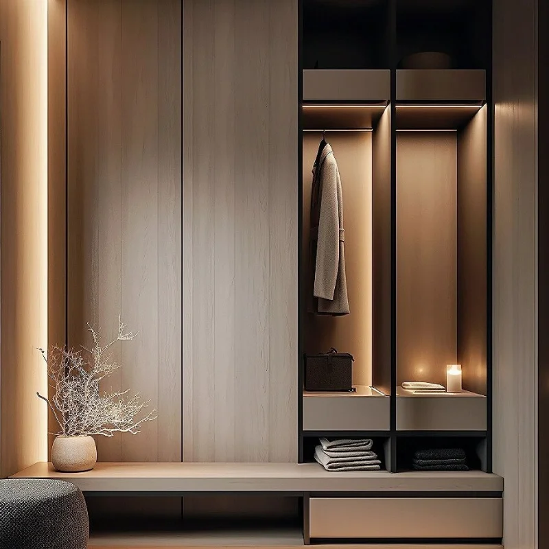 Solid Wood Whole House Custom Wardrobe, Red Oak, Cherry Wood, Black Walnut And Ash Wood All Solid Wood Furniture, Custom Walk-in