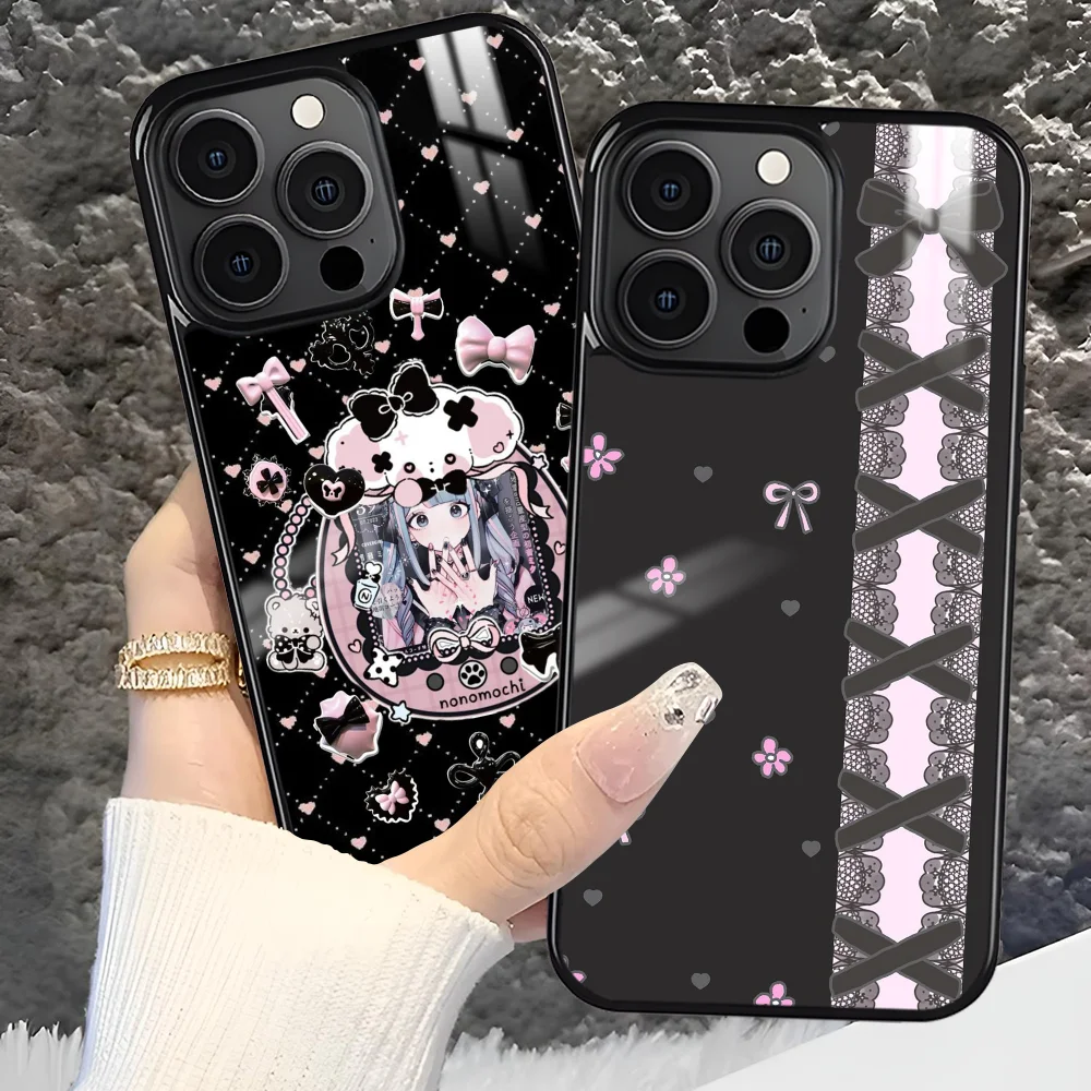 Jirai Kei Cute Girl Phone Case For iPhone 16 15 14 13 12 11 Pro Xs Max Mini Plus Antislip Shockproof Hard Funda #1