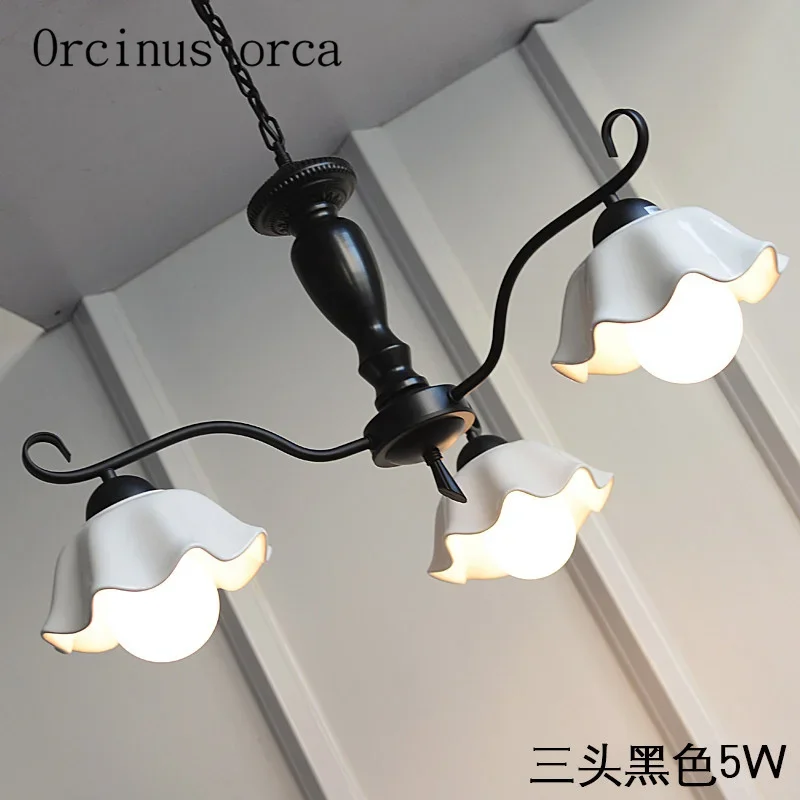 Korean chandelier ceramic garden children's room Nordic modern minimalist living room dining room kitchen lamps image 2