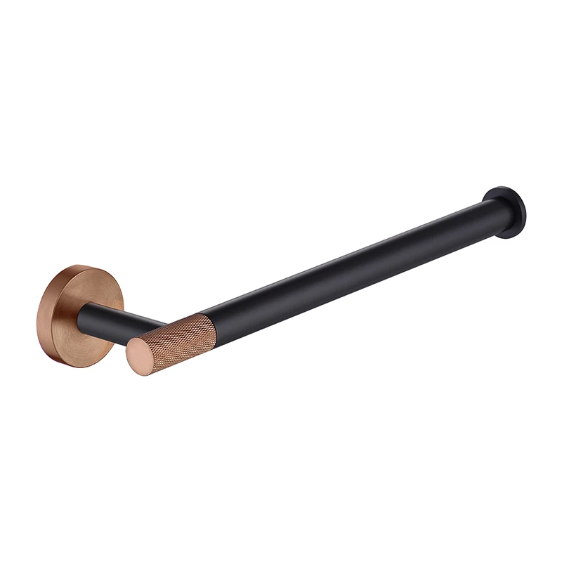 SANLUOIS Black Rose Gold Wall Mount Stainless Steel Robe Hook Toilet Brush Paper Holder Towel Bar Rack Cup Holder Bathroom Set